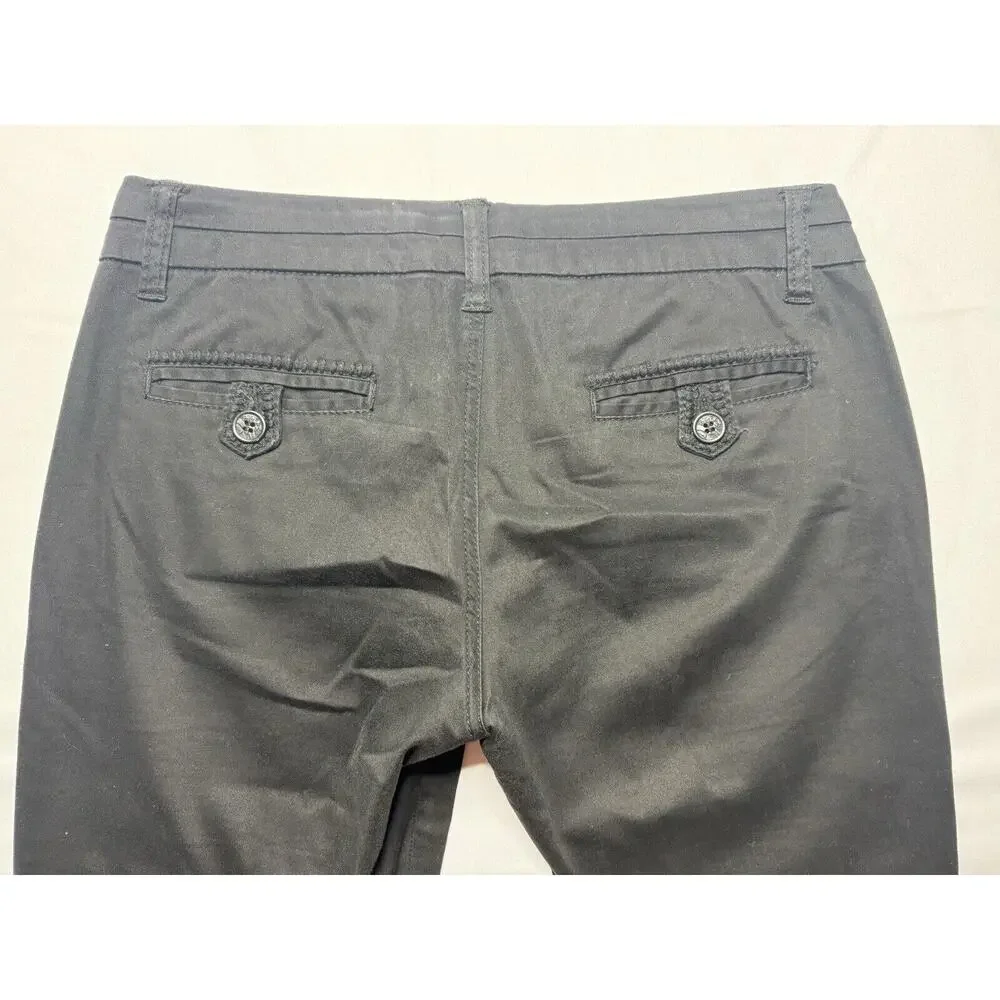 BKE Casuals Women's Black Becca Straight‎ Leg Cropped Pants - Size 28x22*